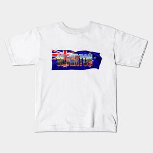 SILVERTON Heritage - New South Wales, Australia with Flag Kids T-Shirt
